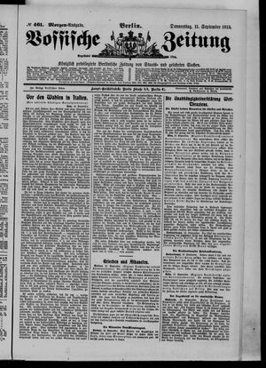 Vossische Zeitung vom 11.09.1913