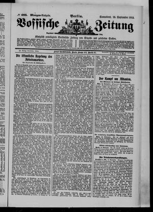 Vossische Zeitung vom 13.09.1913
