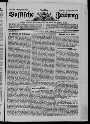 Vossische Zeitung vom 16.09.1913
