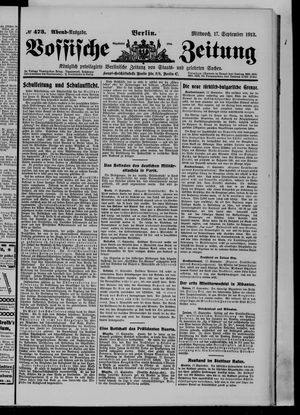 Vossische Zeitung vom 17.09.1913