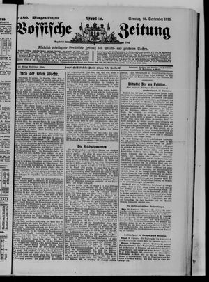 Vossische Zeitung vom 21.09.1913