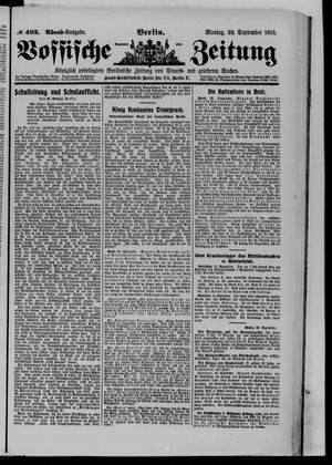 Vossische Zeitung vom 22.09.1913