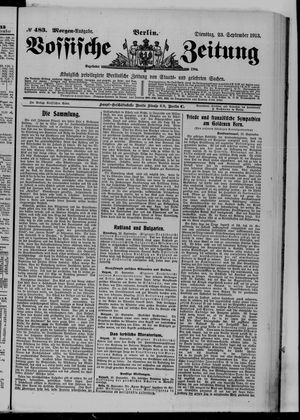 Vossische Zeitung vom 23.09.1913