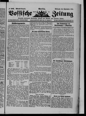Vossische Zeitung vom 24.09.1913
