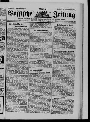 Vossische Zeitung vom 26.09.1913