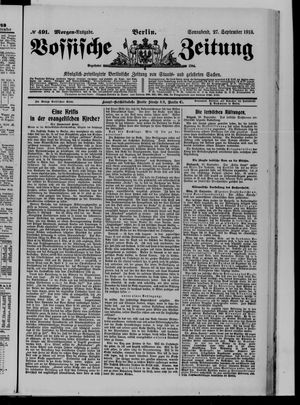 Vossische Zeitung vom 27.09.1913