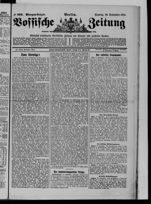 Vossische Zeitung vom 28.09.1913