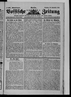 Vossische Zeitung vom 30.09.1913