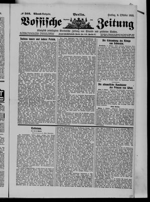 Vossische Zeitung vom 03.10.1913
