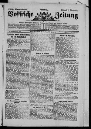Vossische Zeitung vom 08.10.1913
