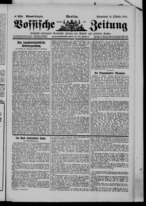 Vossische Zeitung vom 11.10.1913