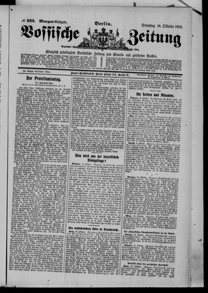 Vossische Zeitung vom 14.10.1913