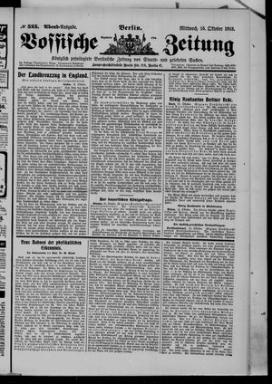 Vossische Zeitung vom 15.10.1913