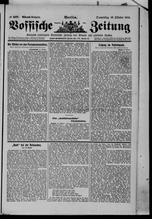 Vossische Zeitung on Oct 16, 1913