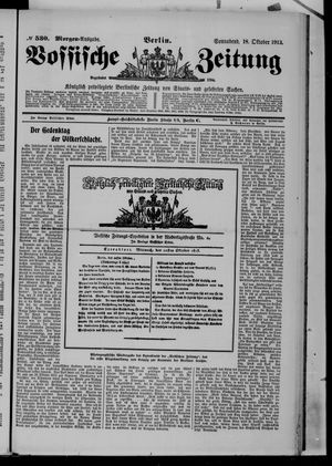 Vossische Zeitung vom 18.10.1913