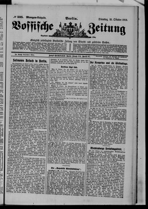 Vossische Zeitung vom 21.10.1913