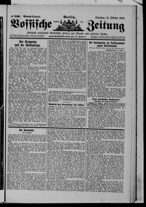Vossische Zeitung vom 21.10.1913