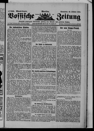 Vossische Zeitung vom 25.10.1913