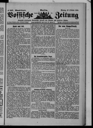 Vossische Zeitung on Oct 27, 1913