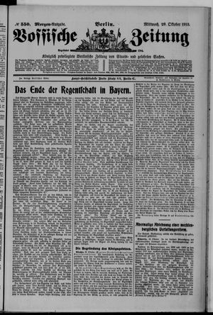 Vossische Zeitung vom 29.10.1913