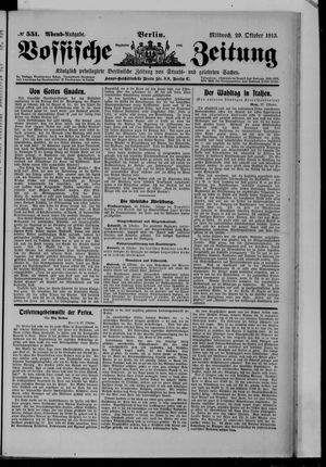 Vossische Zeitung vom 29.10.1913