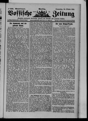 Vossische Zeitung vom 30.10.1913