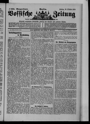 Vossische Zeitung vom 31.10.1913