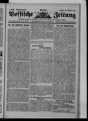 Vossische Zeitung vom 31.10.1913