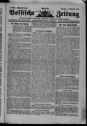 Vossische Zeitung vom 04.11.1913