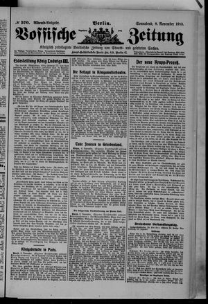 Vossische Zeitung vom 08.11.1913