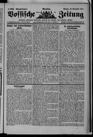 Vossische Zeitung vom 10.11.1913