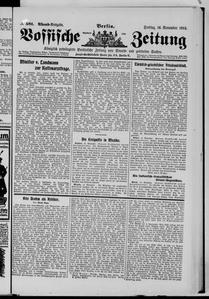 Vossische Zeitung vom 14.11.1913