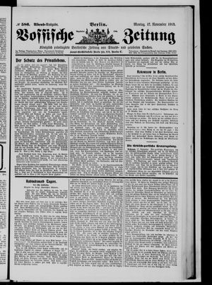 Vossische Zeitung vom 17.11.1913