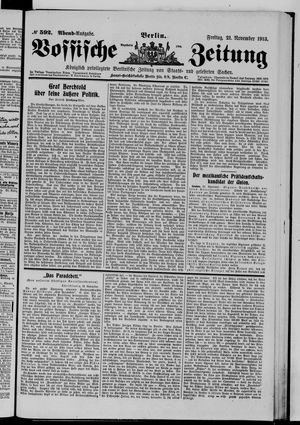 Vossische Zeitung vom 21.11.1913