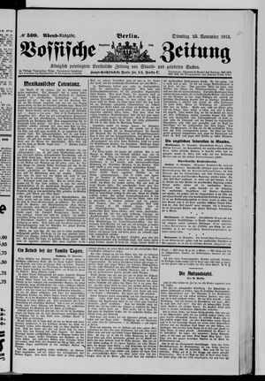 Vossische Zeitung vom 25.11.1913