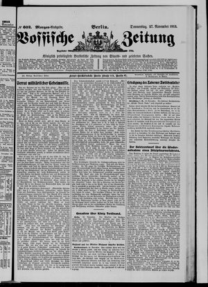 Vossische Zeitung on Nov 27, 1913