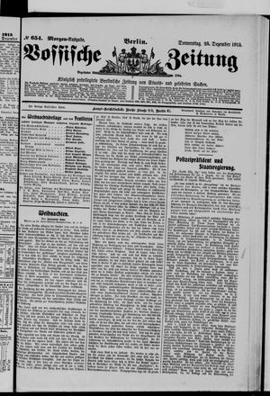 Vossische Zeitung vom 25.12.1913