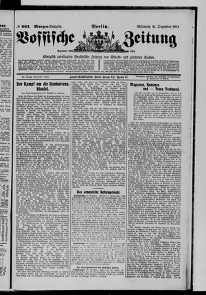 Vossische Zeitung vom 31.12.1913