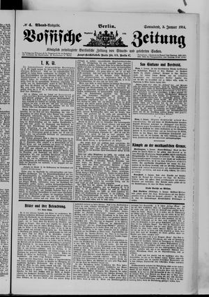 Vossische Zeitung vom 03.01.1914
