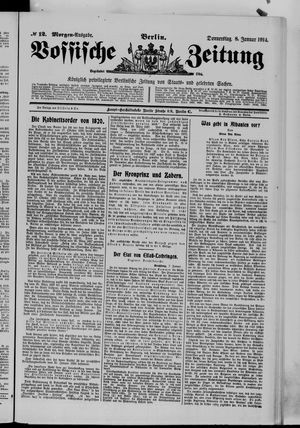 Vossische Zeitung vom 08.01.1914