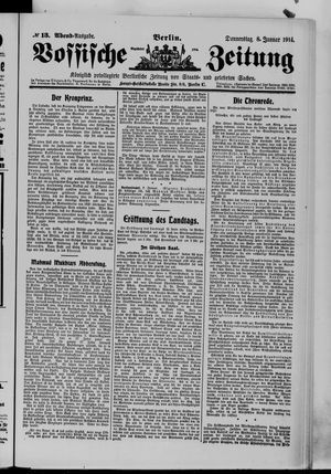 Vossische Zeitung on Jan 8, 1914