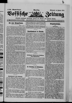 Vossische Zeitung vom 14.01.1914