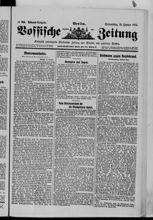 Vossische Zeitung vom 15.01.1914