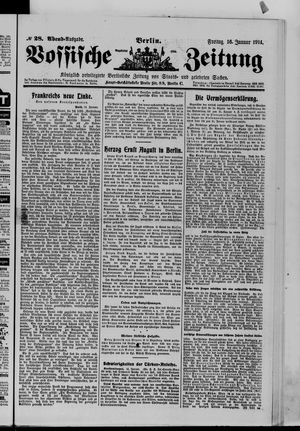 Vossische Zeitung on Jan 16, 1914