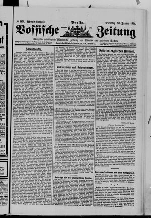 Vossische Zeitung on Jan 20, 1914