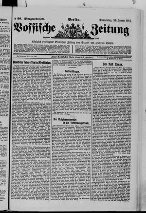 Vossische Zeitung on Jan 22, 1914