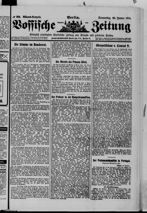 Vossische Zeitung on Jan 22, 1914