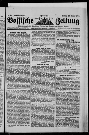 Vossische Zeitung on Jan 26, 1914