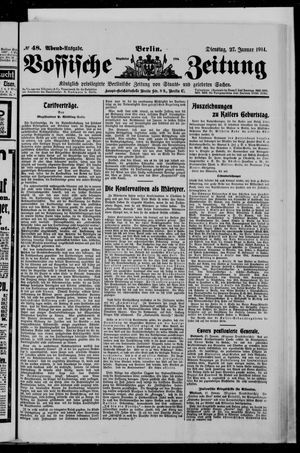 Vossische Zeitung vom 27.01.1914