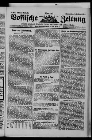 Vossische Zeitung on Feb 5, 1914